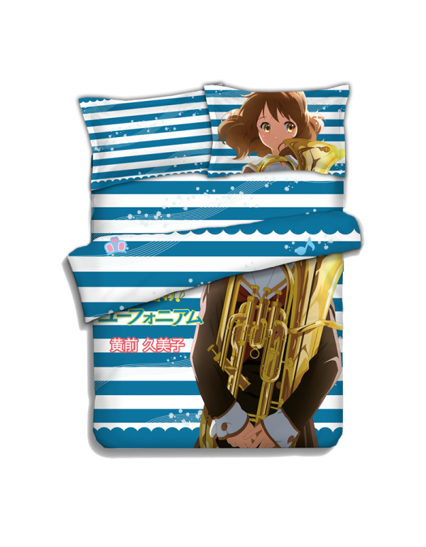 Kumiko Oumae - Sound Euphonium Anime Bettwäsche-Sets, Bettbezug, Bettlaken mit Kissenbezügen