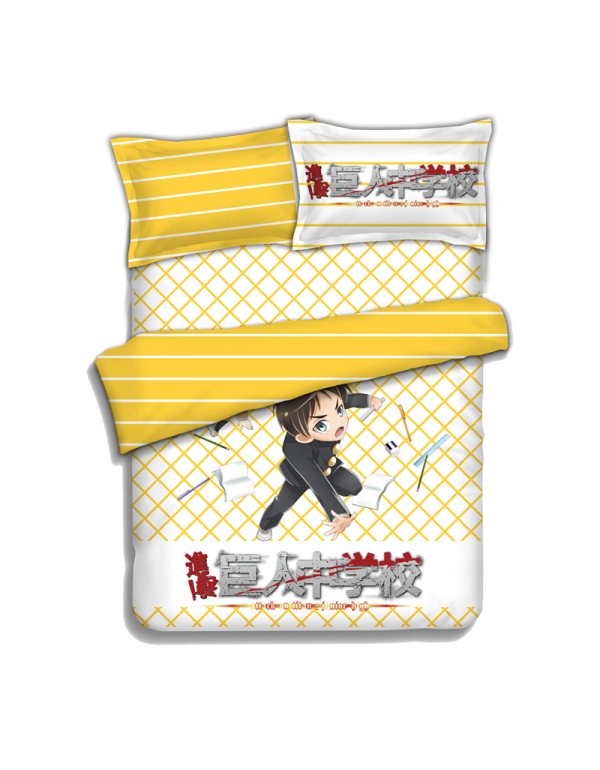 Attack on Titan Japanese Anime Bettwäsche Duvet Cover with Pillow Covers