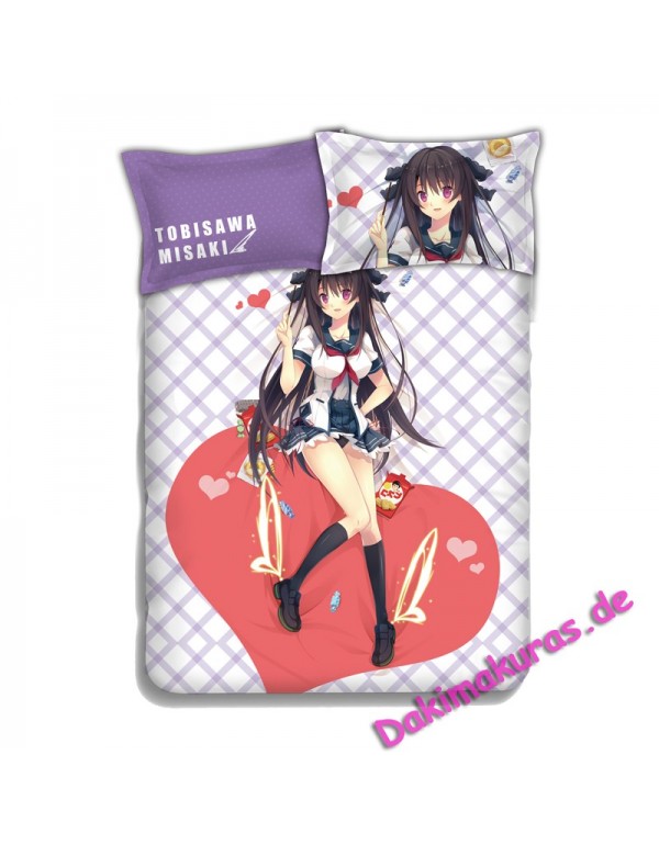 Misaki Tobisawa - Aokana Four Rhythm Across the Blue Bed Blanket Duvet Cover with Pillow Covers