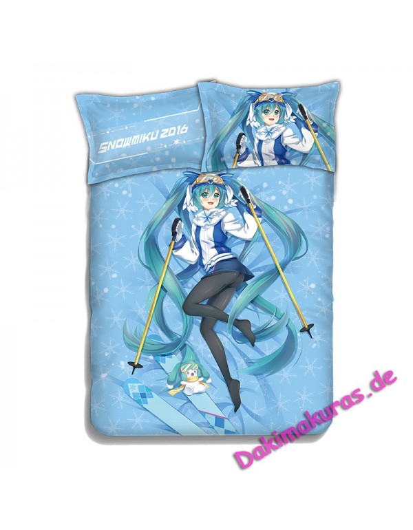 Miku Hatsune - Vocaloid Bettwäsche-Sets, Bettbezug, Bettlaken mit Kissenbezügen