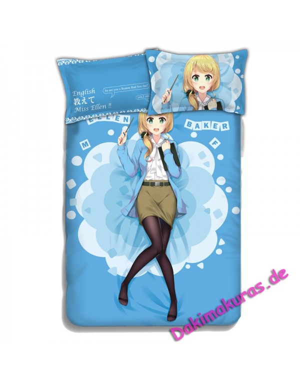 Ellen Baker Japanese Anime Bettlaken Bettbezug mit Kissenbezüge