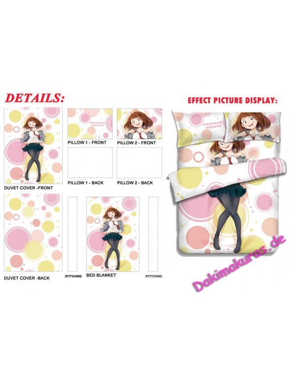 Ochako Uraraka - Boku no Hero Academia Anime 4 Pieces Bedding Sets,Bed Sheet Duvet Cover