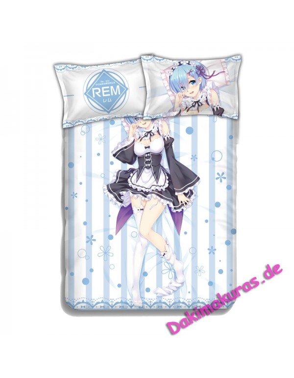 Rem - ReZero Japanese Anime Bettwäsche Duvet Cover with Pillow Covers