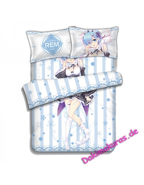 Rem - ReZero Japanese Anime Bettwäsche Duvet Cover with Pillow Covers