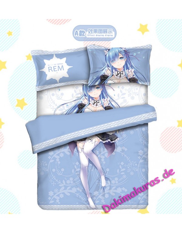 Rem - Re Zero Japanese Anime Bettwäsche Duvet Cover with Pillow Covers