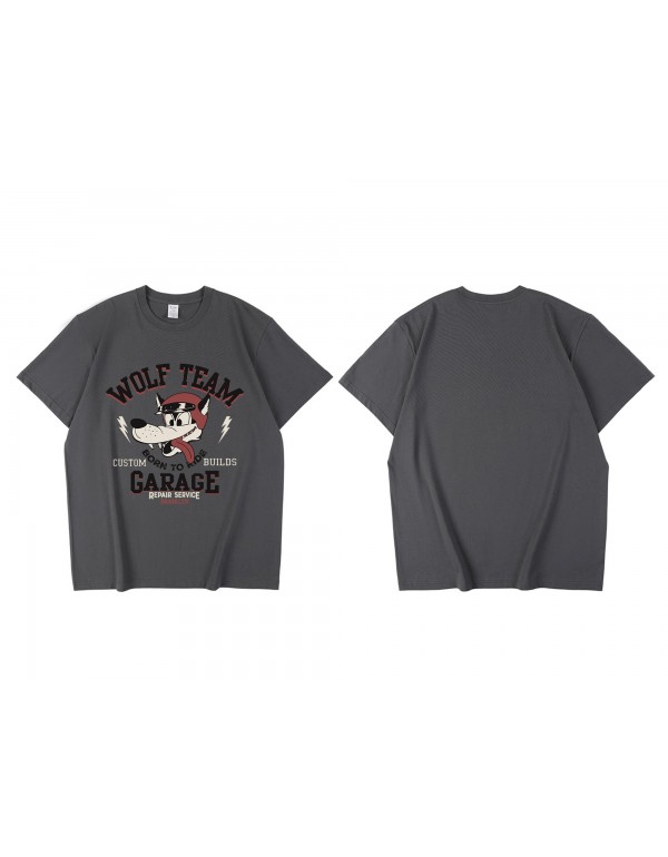 Wolf Team 1 Kurzarm-T-Shirts für Damen und Herren, modisch bedruckte japanische Luxus-Tops