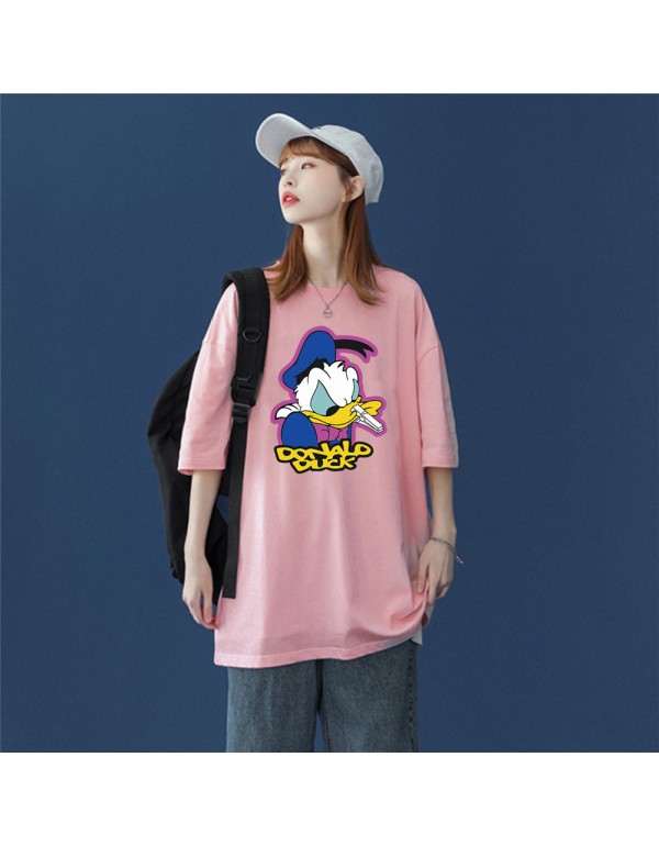 Donald Duck 4 Kurzarm-T-Shirts für Damen und Herr...