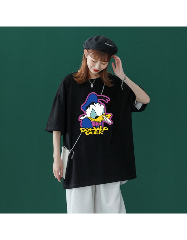 Donald Duck 5 Kurzarm-T-Shirts für Damen und Herr...