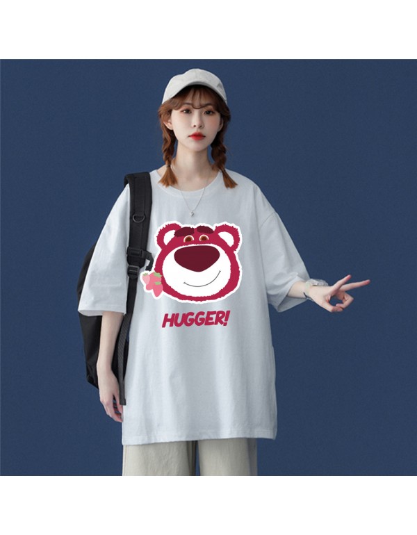 HUGGER Bear 1 Kurzarm-T-Shirts für Damen und Herr...