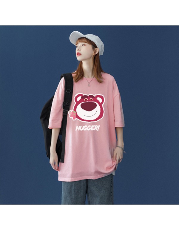 HUGGER Bear 2 Kurzarm-T-Shirts für Damen und Herr...