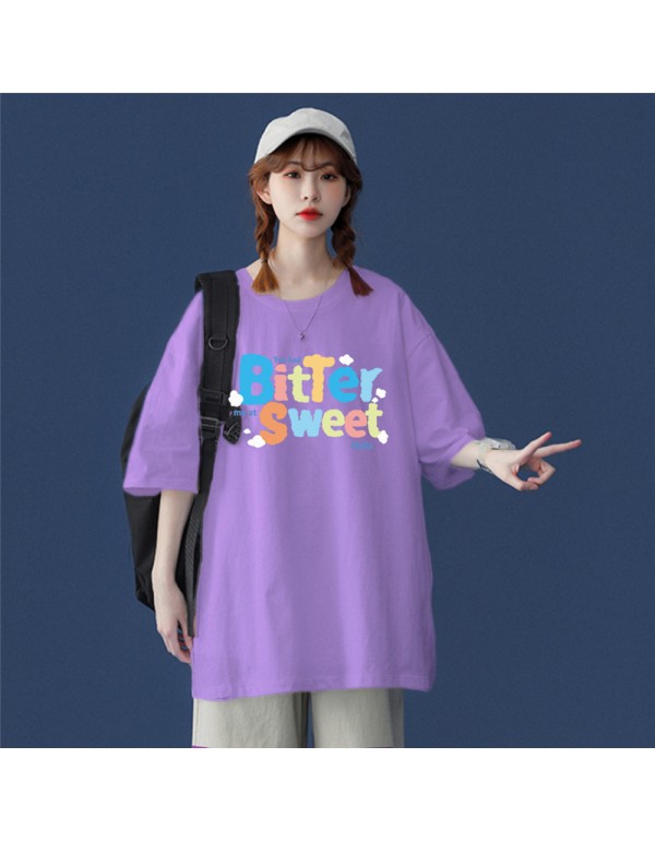 Bitter Sweet Purple Kurzarm-T-Shirts für Damen un...