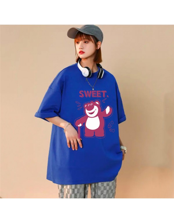 Sweet Bear Blue Kurzarm-T-Shirts für Damen und He...