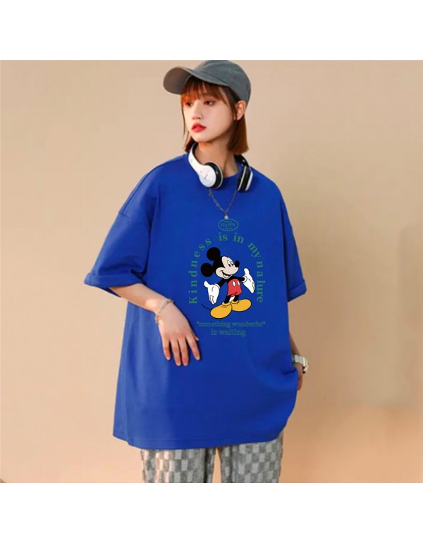 Mickey Blue Kurzarm-T-Shirts für Damen und Herren...