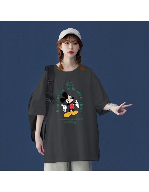 Mickey Grey Kurzarm-T-Shirts für Damen und Herren...