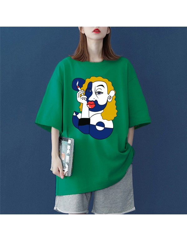 Smoking Women Green Kurzarm-T-Shirts für Damen un...