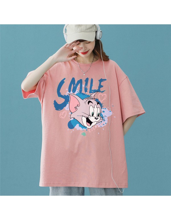 Smile Jerry 2 Kurzarm-T-Shirts für Damen und Herr...