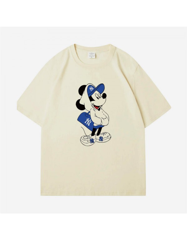 Mickey Mouse beige Kurzarm-T-Shirts für Damen und...