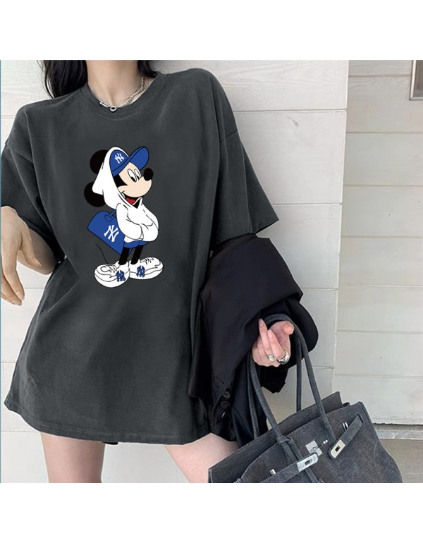 Mickey Mouse grey Kurzarm-T-Shirts für Damen und ...