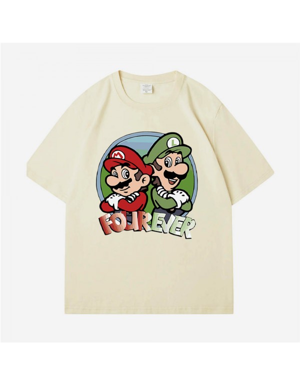 Mario beige Kurzarm-T-Shirts für Damen und Herren...