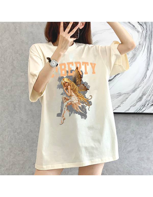 LIBERTY BEIGE Kurzarm-T-Shirts für Damen und Herr...