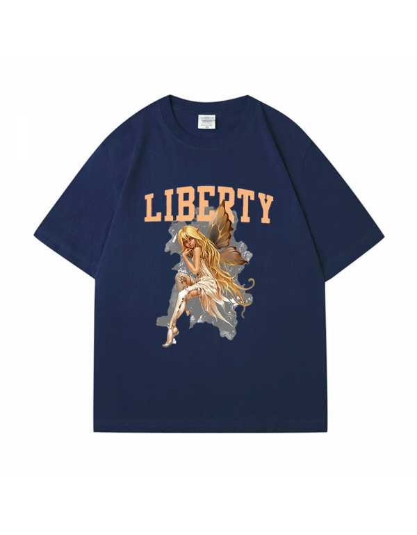 LIBERTY BLUE Kurzarm-T-Shirts für Damen und Herre...