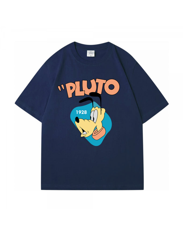 Pluto blue Kurzarm-T-Shirts für Damen und Herren,...