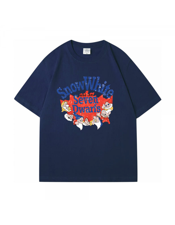 The Seven Dwarfs blue Kurzarm-T-Shirts für Damen ...