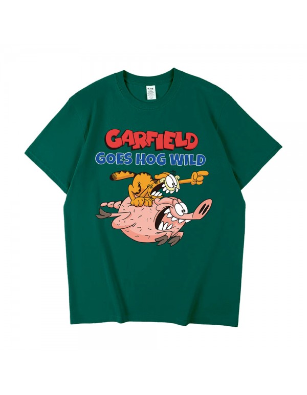 Garfield green Kurzarm-T-Shirts für Damen und Her...