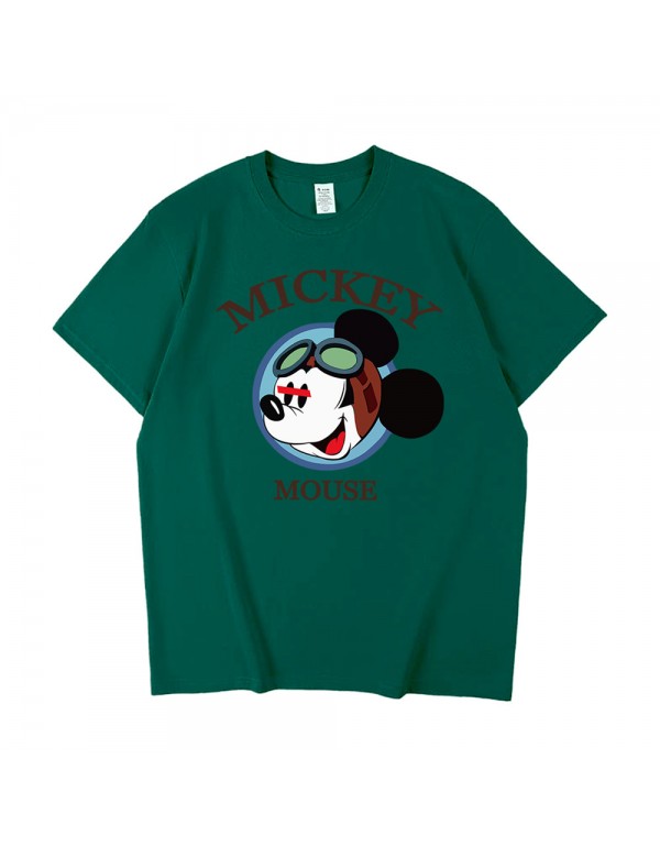 Mickey Mouse green Kurzarm-T-Shirts für Damen und...