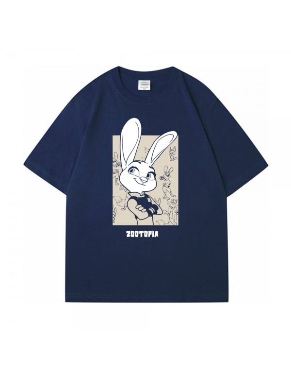 Zootopia BLUE Kurzarm-T-Shirts für Damen und Herr...