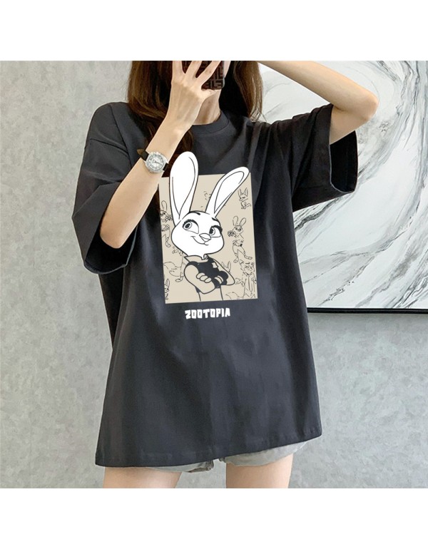 Zootopia GREY Kurzarm-T-Shirts für Damen und Herr...