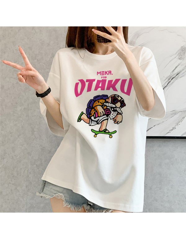 OTAKU WHITE Kurzarm-T-Shirts für Damen und Herren...