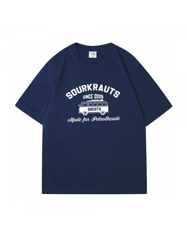 Sourkrauts blue Kurzarm-T-Shirts für Damen und He...