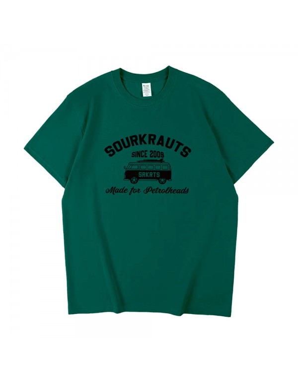 Sourkrauts green Kurzarm-T-Shirts für Damen und H...