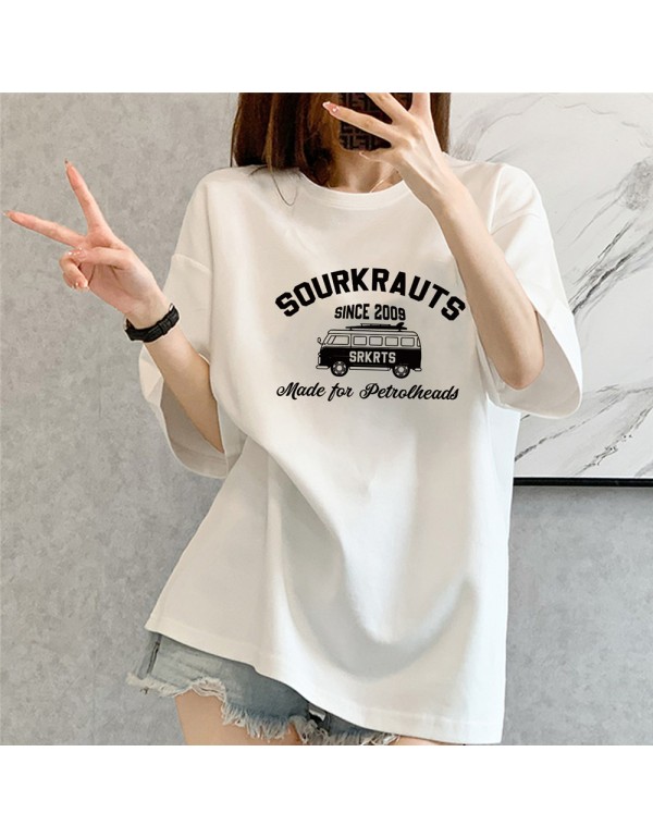 Sourkrauts white Kurzarm-T-Shirts für Damen und H...