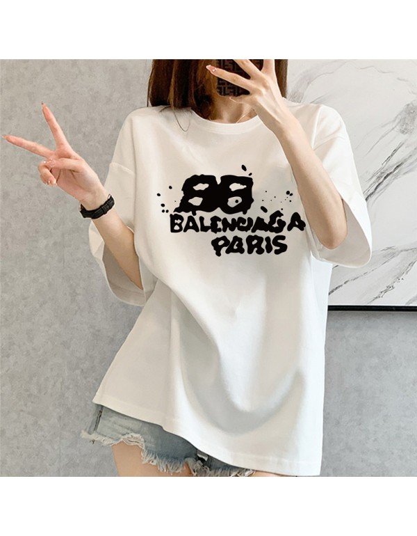 BB PARIS White Kurzarm-T-Shirts für Damen und Her...