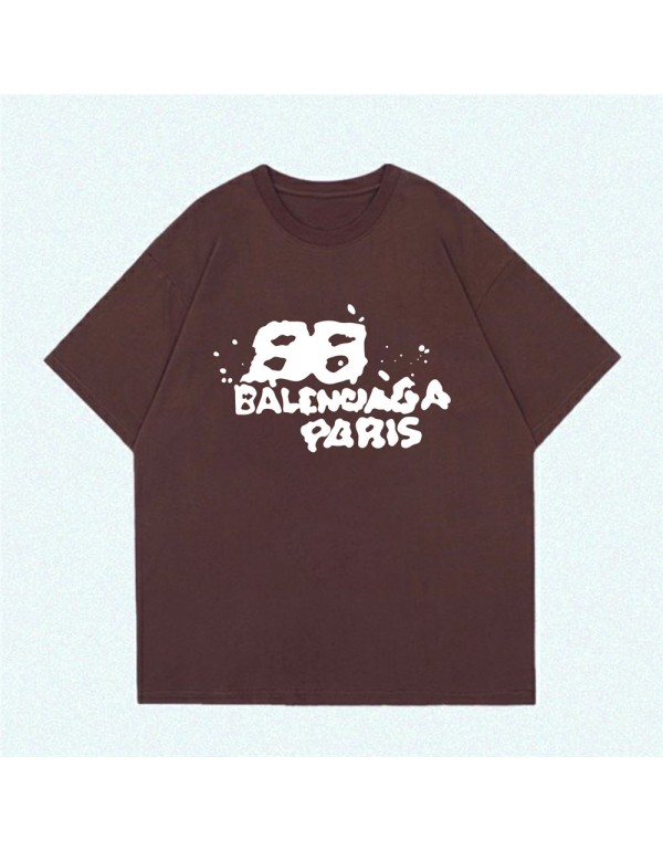 BB PARIS coffee Kurzarm-T-Shirts für Damen und He...