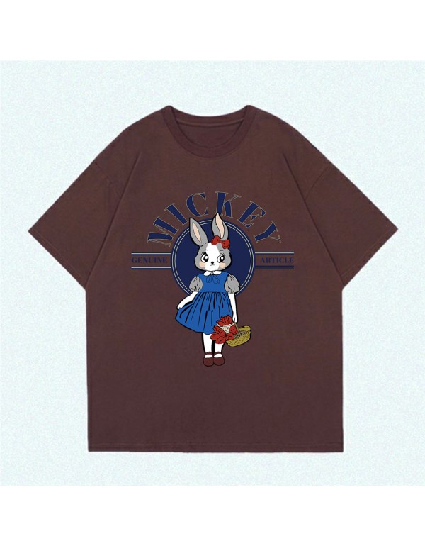 Blue Skirt Rabbit 5 Kurzarm-T-Shirts für Damen un...