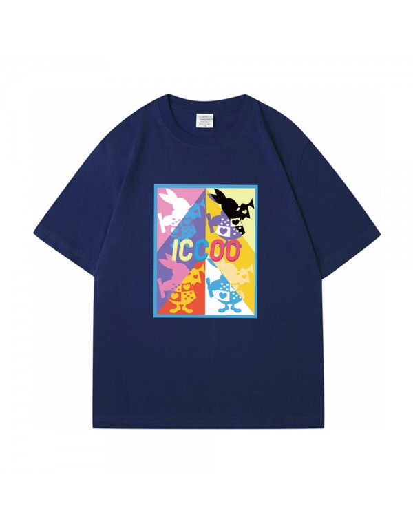 ICCOO Rabbit blue Kurzarm-T-Shirts für Damen und ...