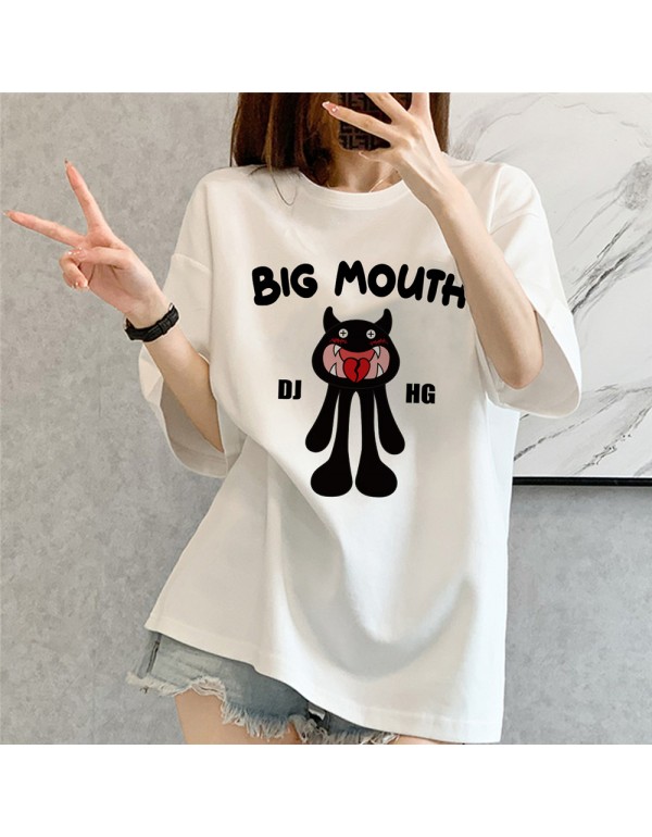 Big Mouth Monster white Kurzarm-T-Shirts für Dame...