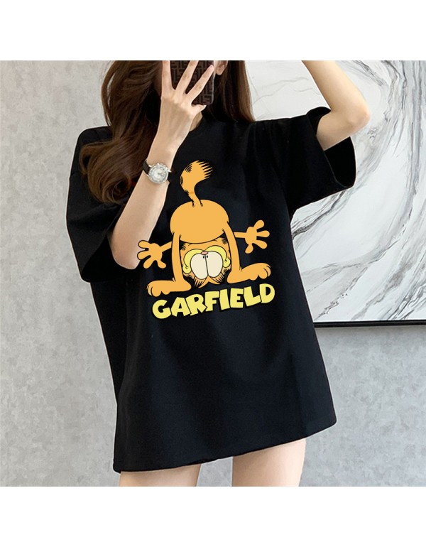 The Garfield Show black Kurzarm-T-Shirts für Dame...