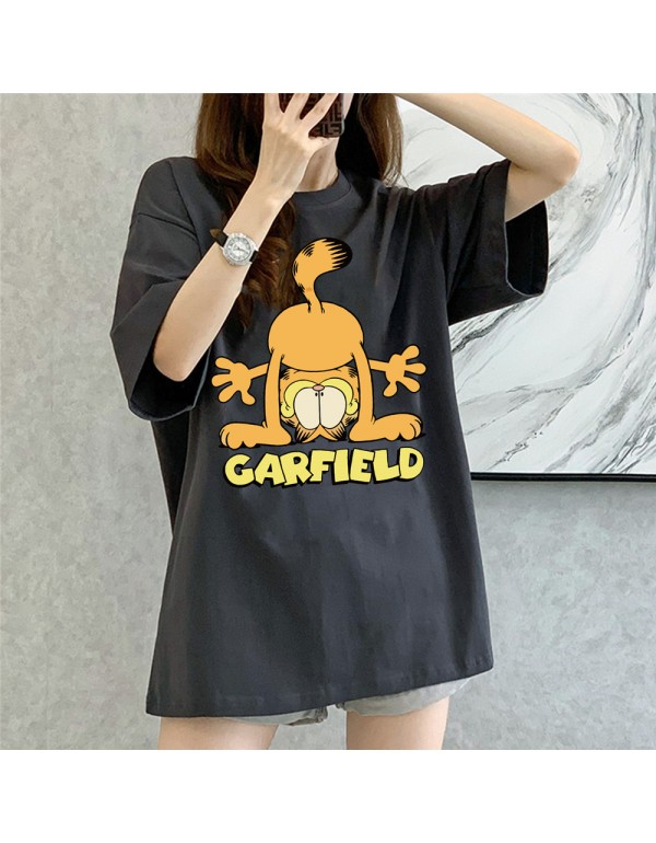 The Garfield Show grey Kurzarm-T-Shirts für Damen...