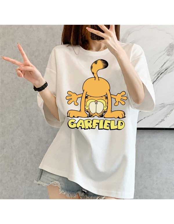 The Garfield Show white Kurzarm-T-Shirts für Dame...