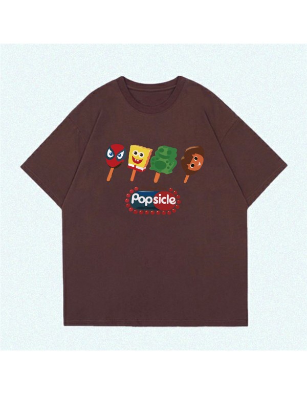 PopSicle coffee Kurzarm-T-Shirts für Damen und He...