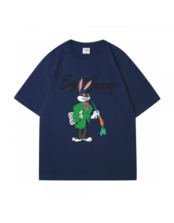 Teacher Rabbit blue Kurzarm-T-Shirts für Damen un...