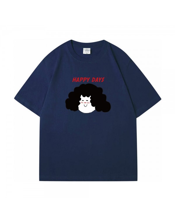 Happy Days 3 Kurzarm-T-Shirts für Damen und Herren, modisch bedruckte japanische Luxus-Tops