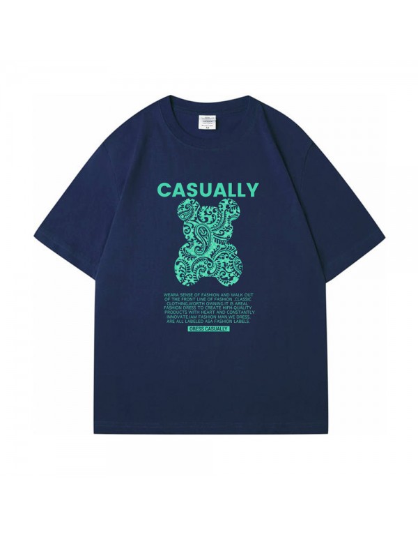 CASUALLY Bear 3 Kurzarm-T-Shirts für Damen und He...