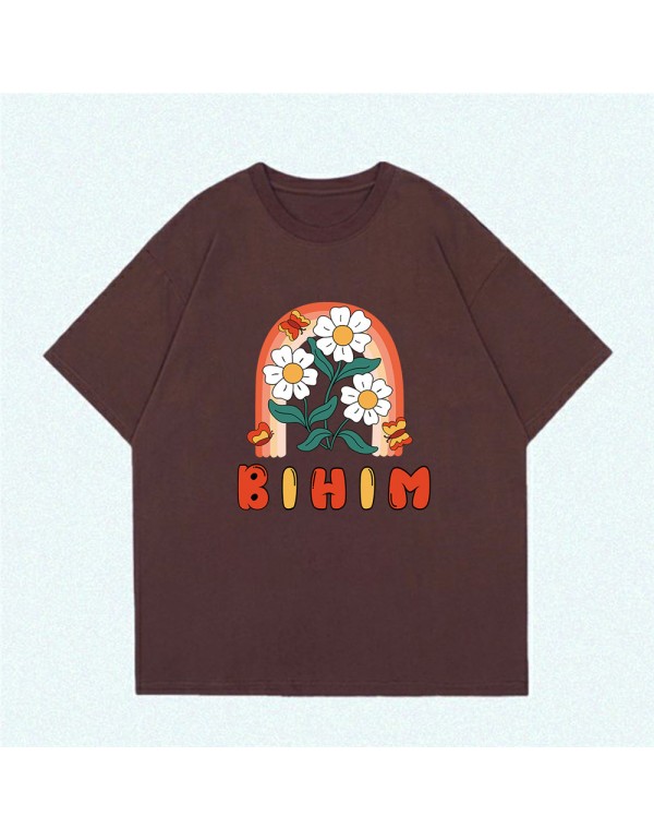 BIHIM Rainbow Butterfly and Flower 6 Kurzarm-T-Shi...