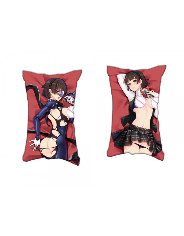 Makoto Niijima Persona5 Anime Zwei-Wege-Trikot-Luftkissen mit Loch 35x55cm（13.7in x 21.6in）